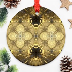 Black And Gold Ornament (round) by Dazzleway