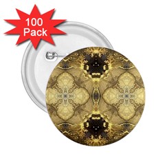 Black And Gold 2 25  Buttons (100 Pack)  by Dazzleway