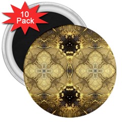 Black And Gold 3  Magnets (10 Pack)  by Dazzleway