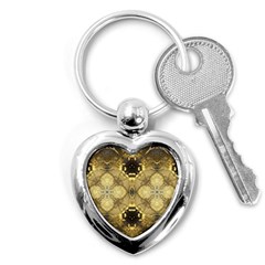 Black And Gold Key Chain (heart) by Dazzleway