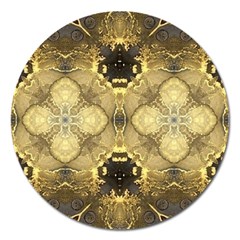 Black And Gold Magnet 5  (round) by Dazzleway