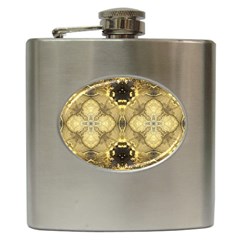 Black And Gold Hip Flask (6 Oz) by Dazzleway