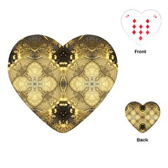 Black And Gold Playing Cards Single Design (heart) by Dazzleway