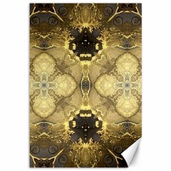 Black And Gold Canvas 12  X 18  by Dazzleway