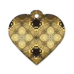 Black And Gold Dog Tag Heart (one Side) by Dazzleway