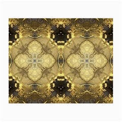 Black And Gold Small Glasses Cloth (2 Sides) by Dazzleway