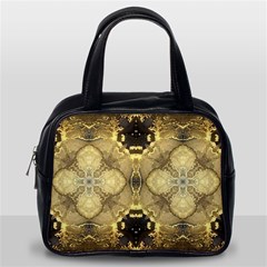 Black And Gold Classic Handbag (one Side) by Dazzleway