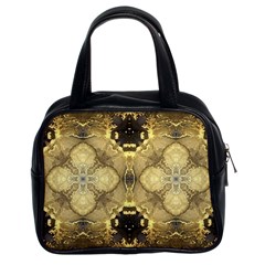 Black And Gold Classic Handbag (two Sides) by Dazzleway