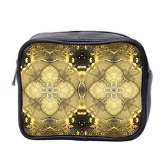 Black And Gold Mini Toiletries Bag (two Sides) by Dazzleway