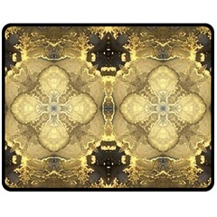 Black And Gold Fleece Blanket (medium)  by Dazzleway