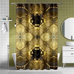 Black And Gold Shower Curtain 48  X 72  (small)  by Dazzleway