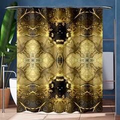 Black And Gold Shower Curtain 60  X 72  (medium)  by Dazzleway