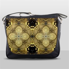 Black And Gold Messenger Bag by Dazzleway