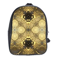 Black And Gold School Bag (xl) by Dazzleway