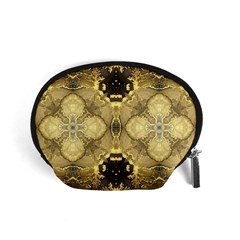 Black And Gold Accessory Pouch (small) by Dazzleway