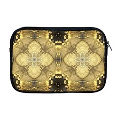 Black And Gold Apple Macbook Pro 17  Zipper Case by Dazzleway