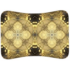 Black And Gold Velour Seat Head Rest Cushion by Dazzleway