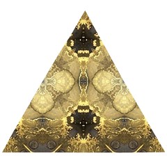 Black And Gold Wooden Puzzle Triangle by Dazzleway