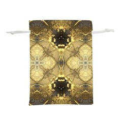 Black And Gold Lightweight Drawstring Pouch (m) by Dazzleway