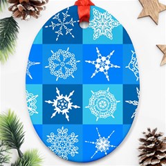 Snowflakes Ornament (oval) by Sobalvarro