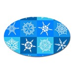 Snowflakes Oval Magnet Front