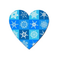 Snowflakes Heart Magnet by Sobalvarro