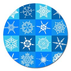 Snowflakes Magnet 5  (round) by Sobalvarro