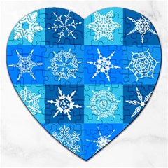 Snowflakes Jigsaw Puzzle (heart) by Sobalvarro