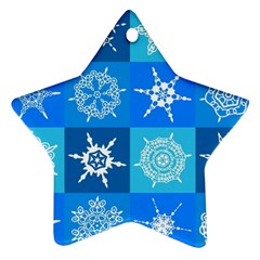 Snowflakes Star Ornament (two Sides) by Sobalvarro