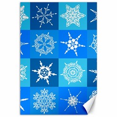 Snowflakes Canvas 12  X 18  by Sobalvarro