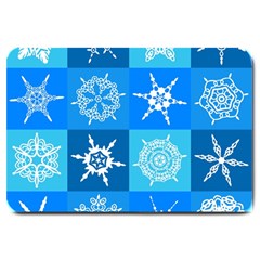 Snowflakes Large Doormat  by Sobalvarro