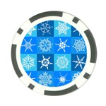 Snowflakes Poker Chip Card Guard (10 pack) Front