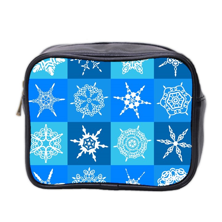 Snowflakes Mini Toiletries Bag (Two Sides)