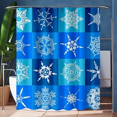 Snowflakes Shower Curtain 60  X 72  (medium)  by Sobalvarro