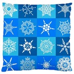 Snowflakes Large Cushion Case (Two Sides) Front