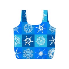 Snowflakes Full Print Recycle Bag (s) by Sobalvarro