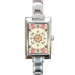 Cute Kaleidoscope Rectangle Italian Charm Watch by Dazzleway