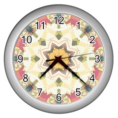 Cute Kaleidoscope Wall Clock (silver) by Dazzleway