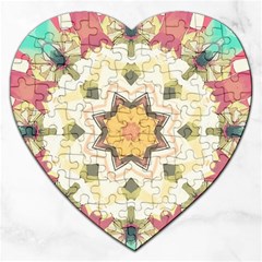 Cute kaleidoscope Jigsaw Puzzle (Heart)