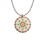 Cute kaleidoscope 1  Button Necklace Front