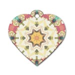 Cute kaleidoscope Dog Tag Heart (Two Sides) Back