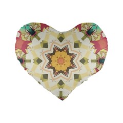 Cute kaleidoscope Standard 16  Premium Heart Shape Cushions