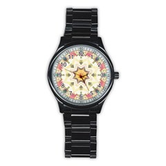 Cute Kaleidoscope Stainless Steel Round Watch by Dazzleway