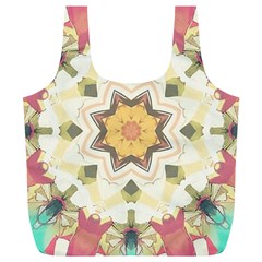 Cute Kaleidoscope Full Print Recycle Bag (xl) by Dazzleway