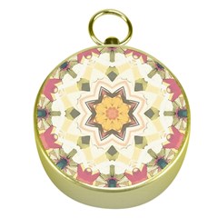 Cute Kaleidoscope Gold Compasses by Dazzleway