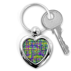 Mosaic Tapestry Key Chain (heart) by essentialimage