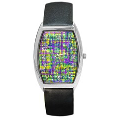 Mosaic Tapestry Barrel Style Metal Watch by essentialimage