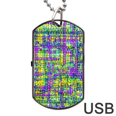 Mosaic Tapestry Dog Tag Usb Flash (one Side) by essentialimage