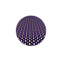 Purple And Pink Dots Pattern, Black Background Golf Ball Marker (10 Pack) by Casemiro