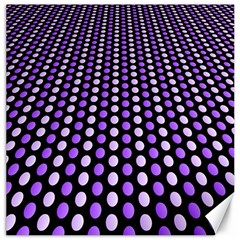 Purple And Pink Dots Pattern, Black Background Canvas 20  X 20  by Casemiro